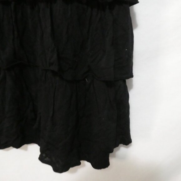 TALULA | small | Black Tiered Ruffle Raverback Sleeveless Top - Picture 8 of 14